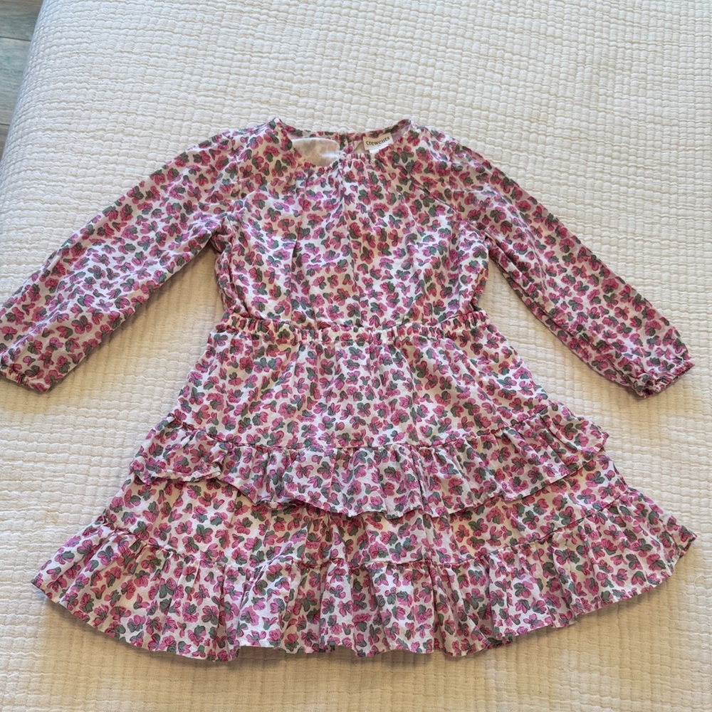 Crewcuts Pink Floral Ruffle Dress